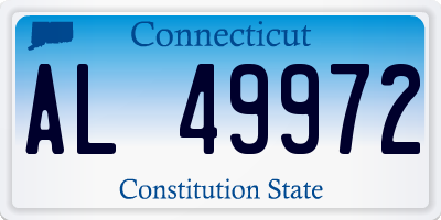 CT license plate AL49972