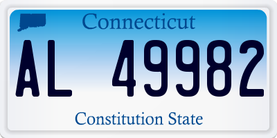CT license plate AL49982