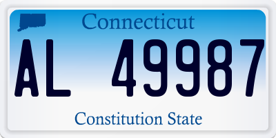 CT license plate AL49987