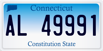 CT license plate AL49991