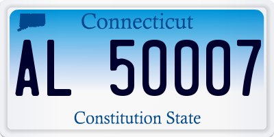 CT license plate AL50007