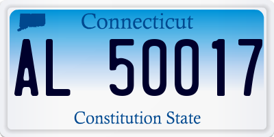 CT license plate AL50017