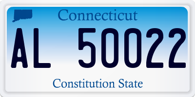 CT license plate AL50022