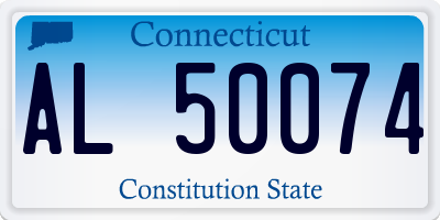 CT license plate AL50074
