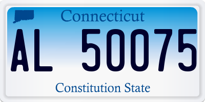 CT license plate AL50075