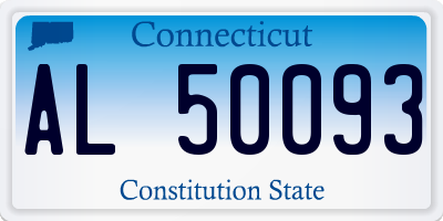 CT license plate AL50093