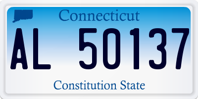 CT license plate AL50137