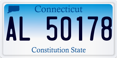 CT license plate AL50178