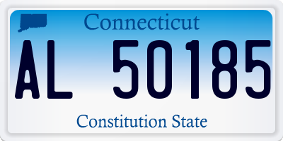 CT license plate AL50185