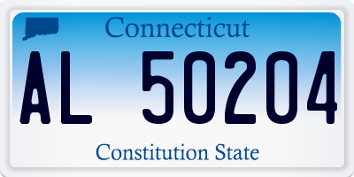 CT license plate AL50204