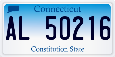CT license plate AL50216