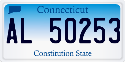 CT license plate AL50253