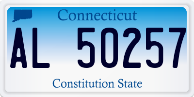 CT license plate AL50257