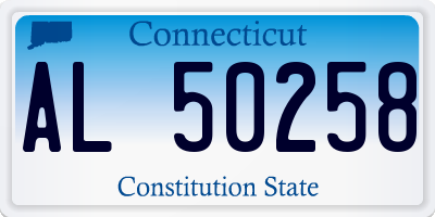 CT license plate AL50258