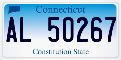 CT license plate AL50267