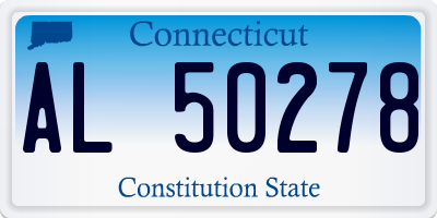 CT license plate AL50278