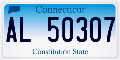 CT license plate AL50307