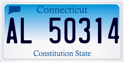 CT license plate AL50314