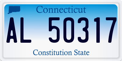 CT license plate AL50317