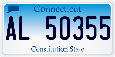 CT license plate AL50355