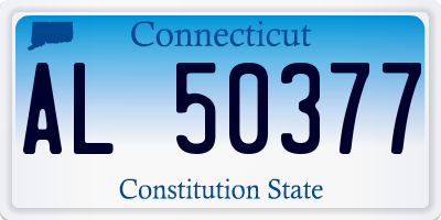 CT license plate AL50377