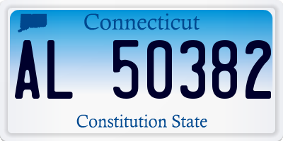 CT license plate AL50382