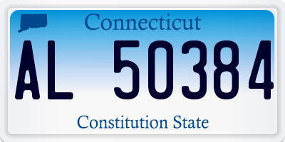 CT license plate AL50384