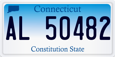 CT license plate AL50482