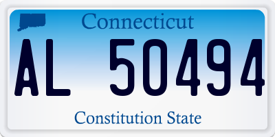 CT license plate AL50494
