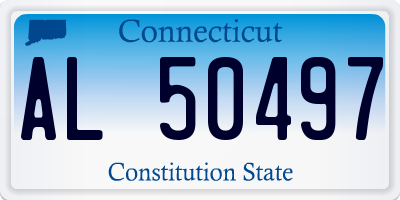 CT license plate AL50497