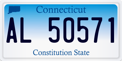 CT license plate AL50571