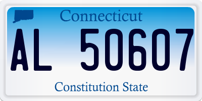CT license plate AL50607