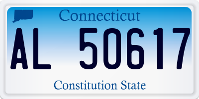 CT license plate AL50617