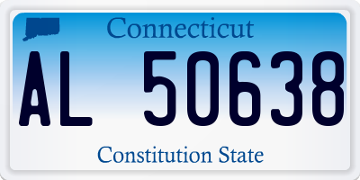 CT license plate AL50638