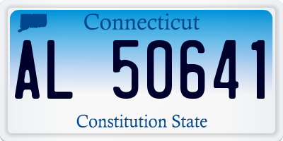 CT license plate AL50641