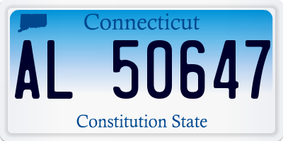 CT license plate AL50647