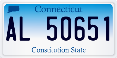 CT license plate AL50651