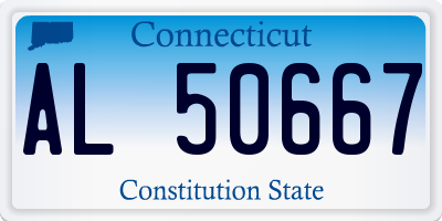 CT license plate AL50667