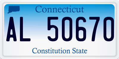 CT license plate AL50670