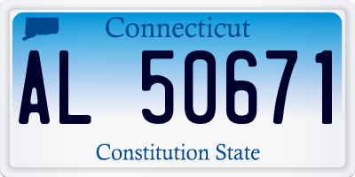 CT license plate AL50671