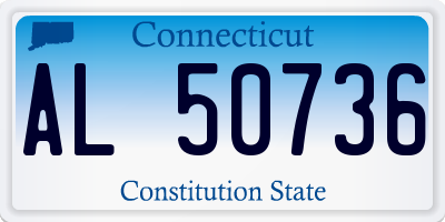 CT license plate AL50736