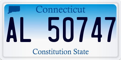 CT license plate AL50747