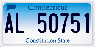 CT license plate AL50751
