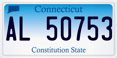 CT license plate AL50753