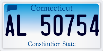CT license plate AL50754