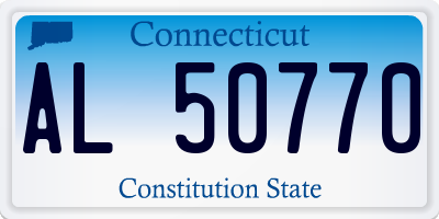 CT license plate AL50770