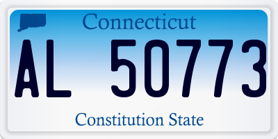 CT license plate AL50773