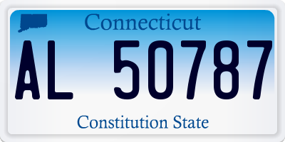 CT license plate AL50787