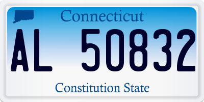 CT license plate AL50832