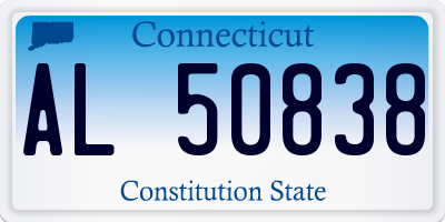 CT license plate AL50838